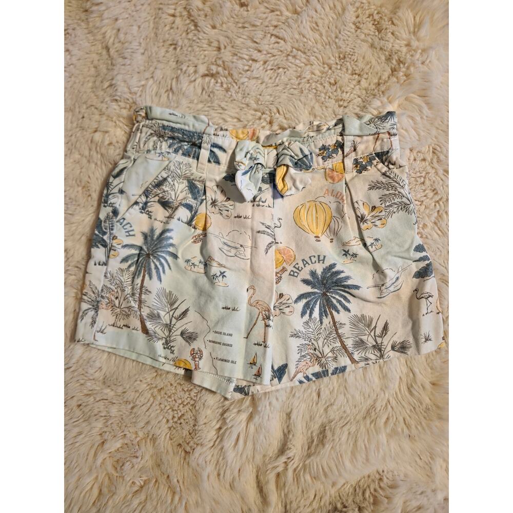 Janie and Jack Tropical Island paperbag Waist shorts size 7